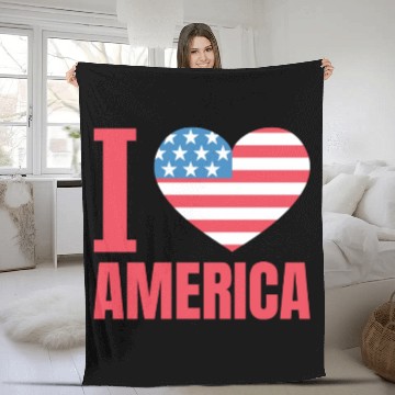 Discover I Love America Fleece Blankets