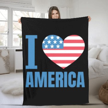 Discover I Love America Fleece Blankets