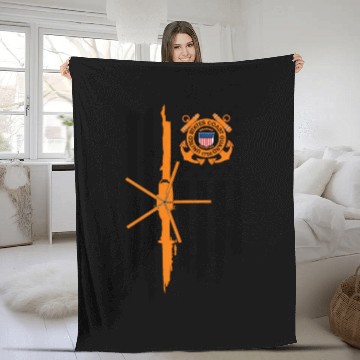 Discover Us Coast Guard Uscg U S Armed Forces Patriot Fleece Blankets