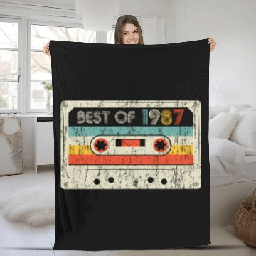 Discover 33rd Best Of 1987 Cassette Tape Fleece Blankets
