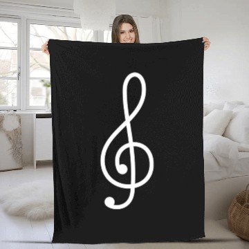 Discover Musician Treble Clef Music Fleece Blankets