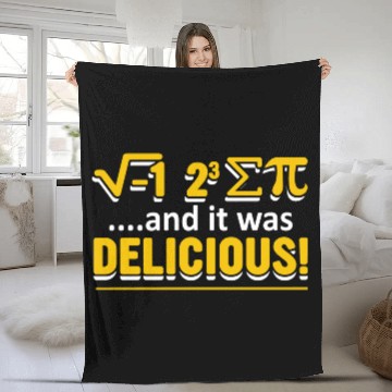 Discover Funny Math Pi Day And It Was Delicious Fleece Blankets