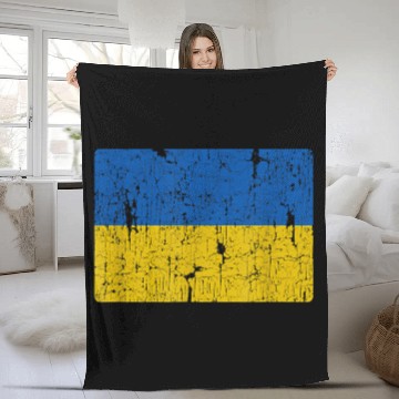 Discover Ukrainian Flag Of Ukraine Style Fleece Blankets
