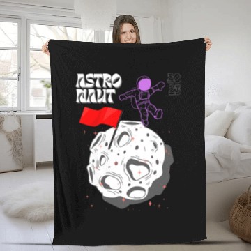 Discover Astro-boy fly high in space Fleece Blankets