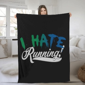 Discover I Hate Running Fleece Blankets