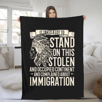 Discover Aboriginal Indians Indigenous Native American Day Fleece Blankets