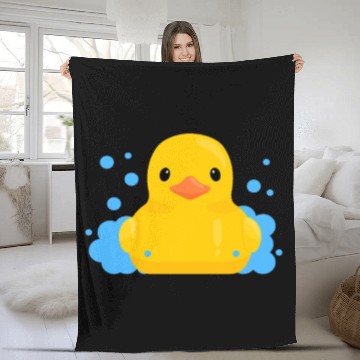 Discover Duck Bubbles Fleece Blankets