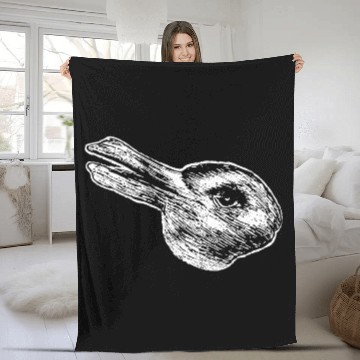 Discover Wittgenstein Rabbit Duck Philosopher Optical Illus Fleece Blankets