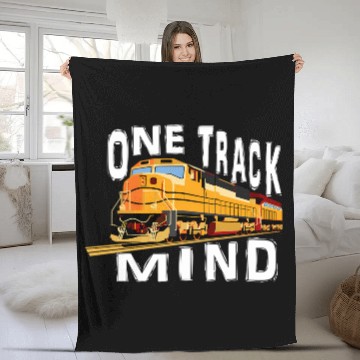 Discover One Track Mind Train Engine Fleece Blankets