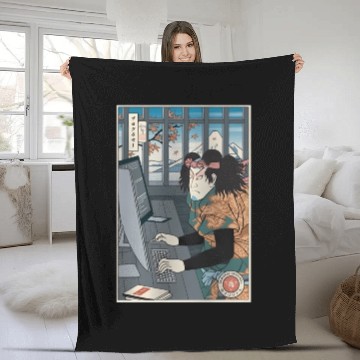 Discover Samurai Programmer 3 Samurai Computer Samurai Pc Fleece Blankets