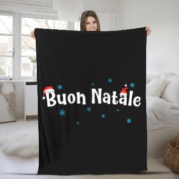 Discover Buon Natale Italian Fleece Blankets