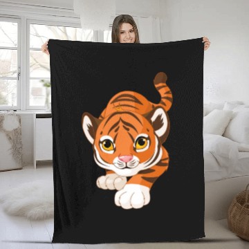 Discover Tiger Love Fleece Blankets