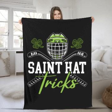Discover Saint Tricks Hockey St Patrick'S Saint Pattys Day Fleece Blankets
