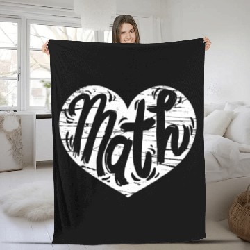 Discover Math Heart Math Teacher He Fleece Blankets