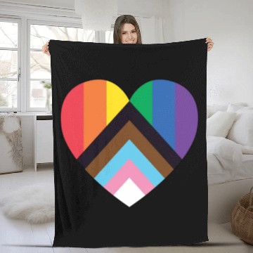 Discover Pride LGBT Love wins, we are queer and proud Fleece Blankets