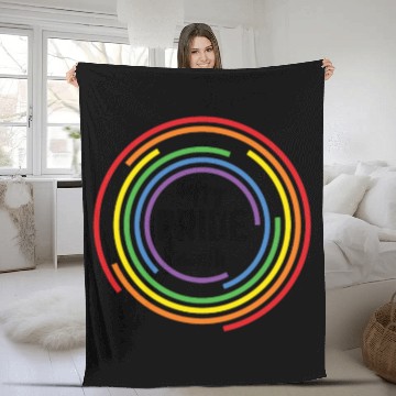 Discover Pride LGBT Love wins, we are queer and proud Fleece Blankets