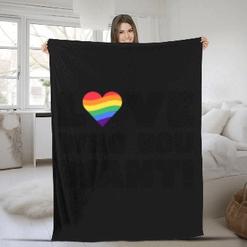 Discover Pride LGBT Love wins, we are queer and proud Fleece Blankets
