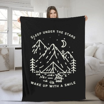 Discover Sleep under the stars wake up with a smile Fleece Blankets