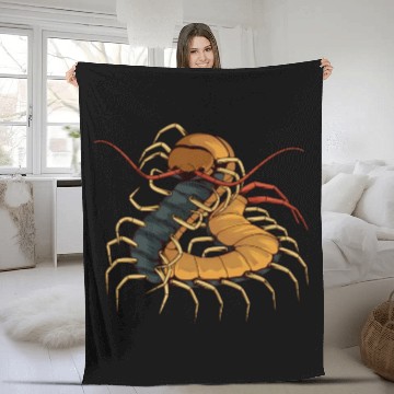 Discover Illustration Insect Fleece Blankets