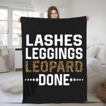 Discover Lashes Leggings Leopard Done Fleece Blankets