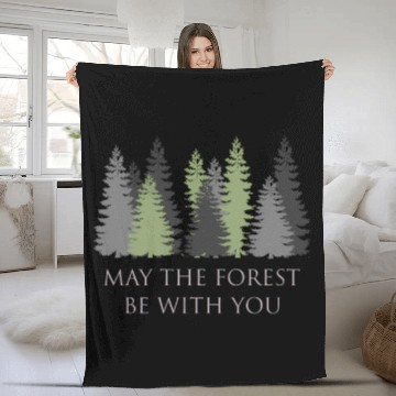 Discover May The Forest Be With You Fleece Blankets