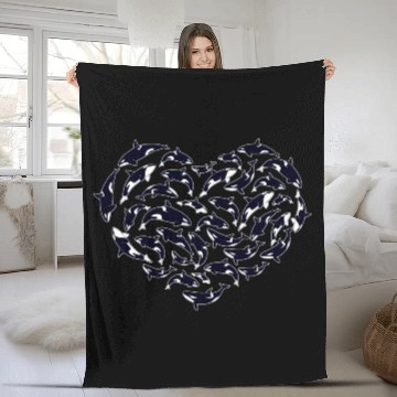 Discover Orca Whales Hear Killer Whale Fleece Blankets