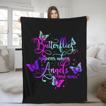 Discover Butterflies Appear When Angels Are Near Fleece Blankets