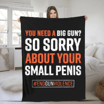 Discover End Gun Violence Go Orange Anti-Gun Gun Control Fleece Blankets