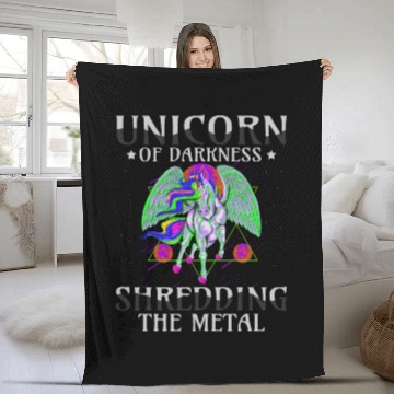 Discover Goth Rock Satan Unicorn Festivals Death Metal Fleece Blankets