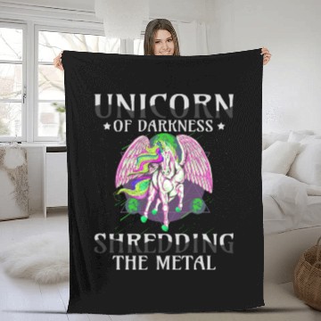 Discover Goth Rock Satan Unicorn Festivals Death Metal Fleece Blankets