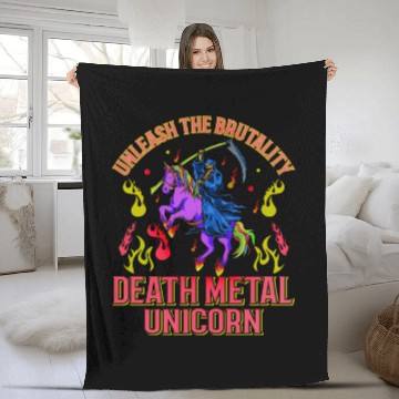Discover Goth Rock Satan Unicorn Festivals Death Metal Fleece Blankets