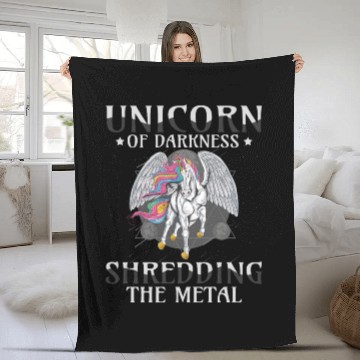Discover Goth Rock Satan Unicorn Festivals Death Metal Fleece Blankets
