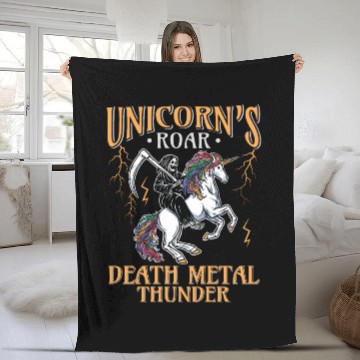 Discover Goth Rock Satan Unicorn Festivals Death Metal Fleece Blankets