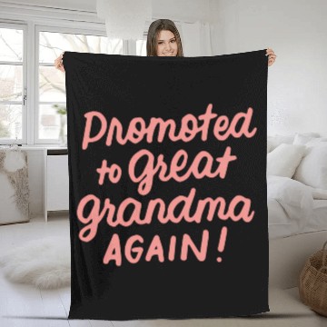 Discover Promoted To Great Grandma Again Pregnancy Announce Fleece Blankets