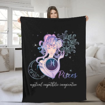 Discover Pisces Zodiac Sign Pisces Horoscope Astrology Fleece Blankets