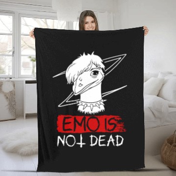 Discover Emo Boy Emo Girl Emu Bird Emocore Punk Aesthetic Fleece Blankets