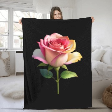 Discover A vintage style of colorful fancy roses. Fleece Blankets