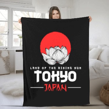 Discover Tokyo Culture City Temple Fleece Blankets