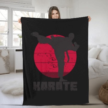 Discover Vintage Karate Japan Flag | Karate Martial Art Fleece Blankets