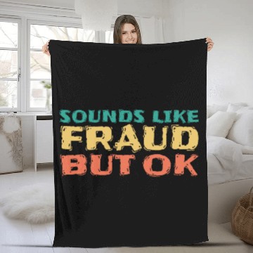 Discover Sounds Like fraud but ok, green,yellow, orange Fleece Blankets
