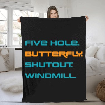 Discover Five Hole Butterfly Shutout Windmill Fleece Blankets