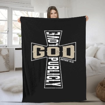 Discover Love God Publicly Jesus Christ Believer Religious Fleece Blankets