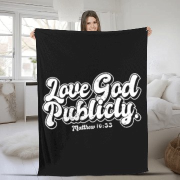 Discover Religious Christian Quote Love God Publicly Fleece Blankets