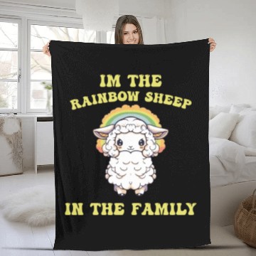 Discover I'm The Rainbow Sheep Animal Lover LGBT Community Fleece Blankets