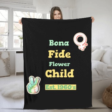 Discover DESIGNBona Fide Flower Child Est 1960s Fleece Blankets