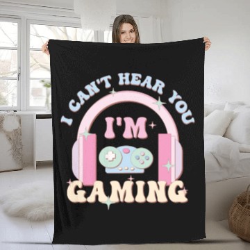 Discover I Can't Hear You I'm Gaming, Happy Game Day Fleece Blankets