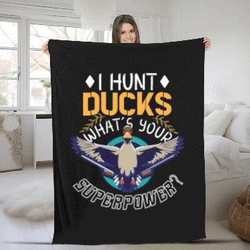 Discover Duck Hunt Duck Hunter Bird Hunting Duck Hunting Fleece Blankets