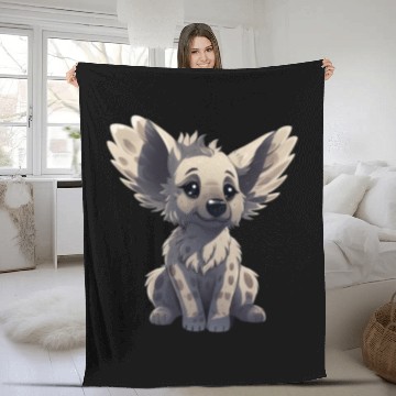 Discover Hyena, Koala & Dog - The Ears Gang Fleece Blankets