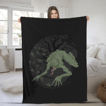 Discover Scary horror monster Halloween creepy Trick Fleece Blankets