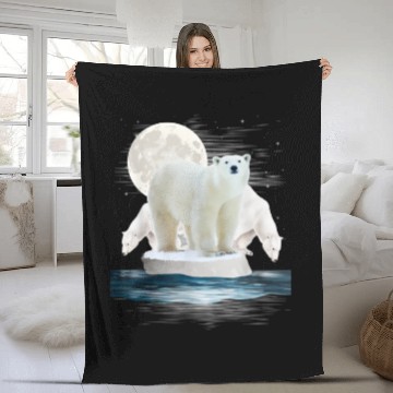 Discover Polar Bear Lover design, Wildlife Zoo Animal Lover Fleece Blankets